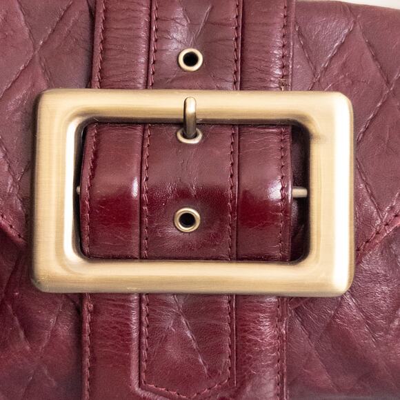 Helen Welsh Genuine Leather Burgundy Wristlet Purse Wallet Bag - Picture 4 of 8